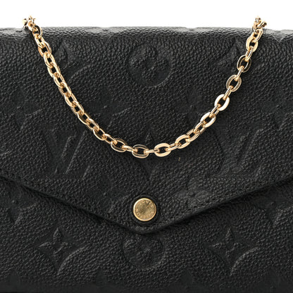 Louis Vuitton Empreinte Pochette Felicie Chain Wallet Black 8 of 11