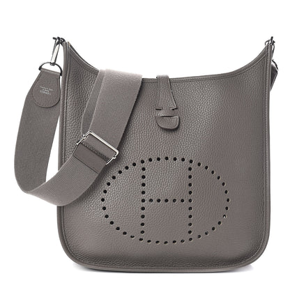 Hermes Taurillon Clemence Evelyne III PM Etain 1 of 9
