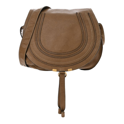Chloe Calfskin Medium Marcie Round Crossbody Bag Nut 1 of 15