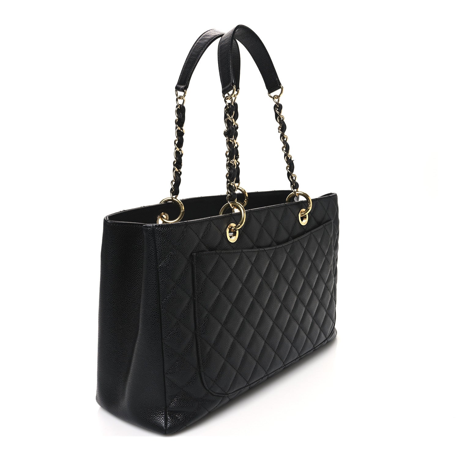 Chanel Caviar Quilted XL Grand Shopping Tote GST Black 3 of 10
