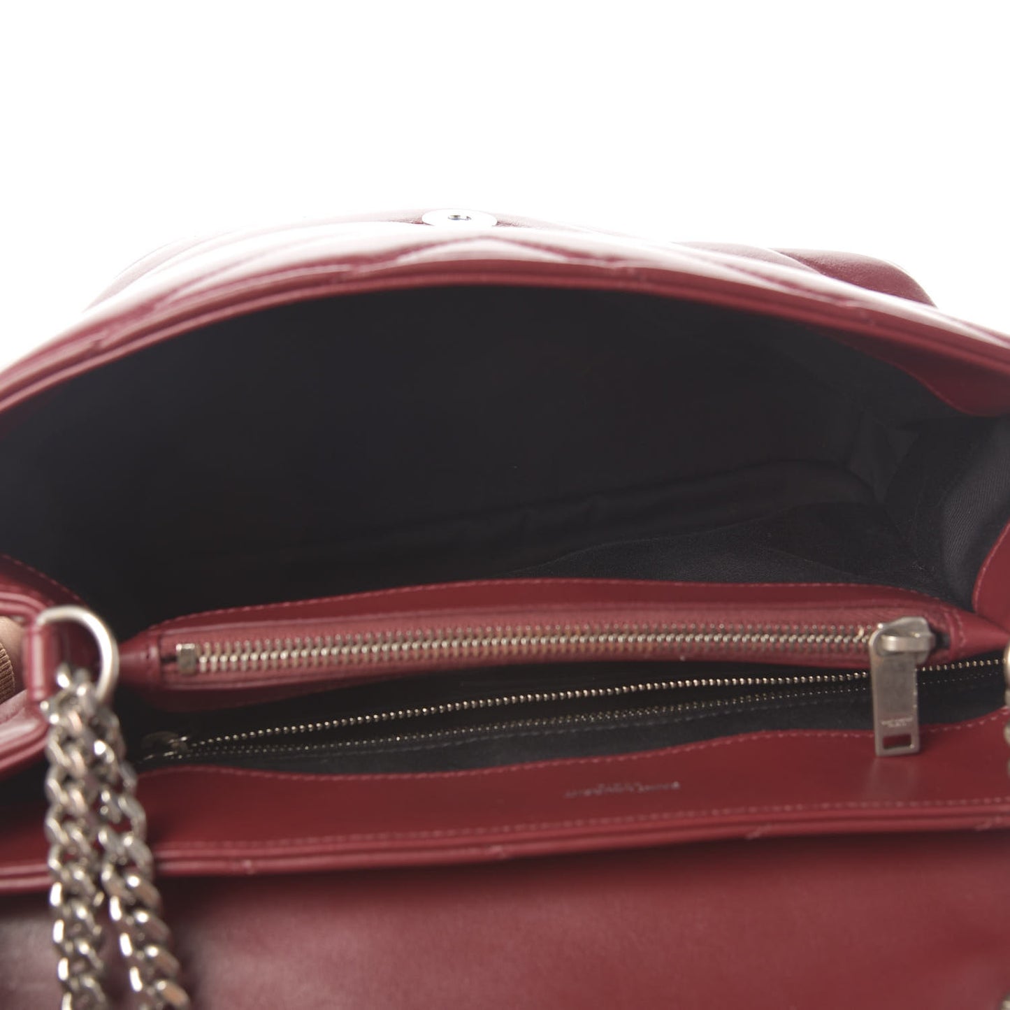 Calfskin Y Quilted Monogram Medium Loulou Chain Satchel Palissandre