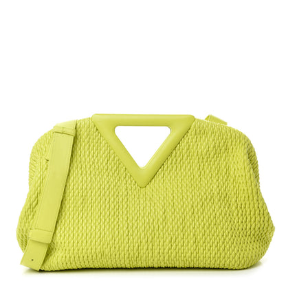 Bottega Veneta Lambskin Knit Large The Point Triangle Bag Seagrass 1 of 9