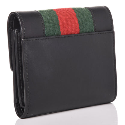 Gucci Calfskin Sylvie Wallet Black 3 of 7