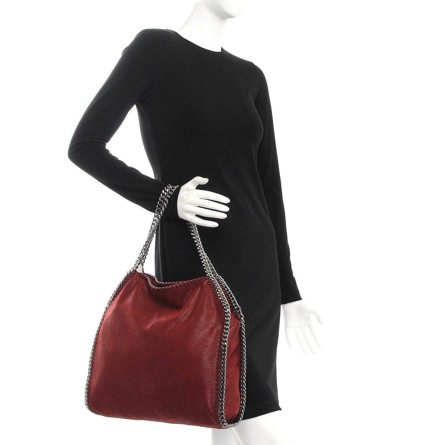Stella McCartney Shaggy Deer Small Falabella Tote Red 2 of 8