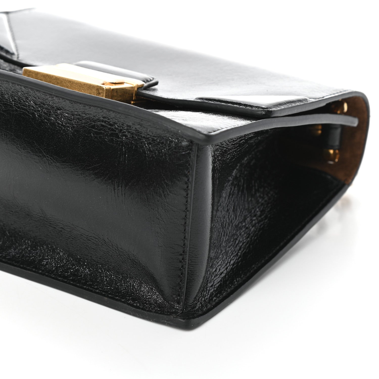 Fendi Agnello Old Shine Small Kan U Shoulder Bag Black 9 of 9