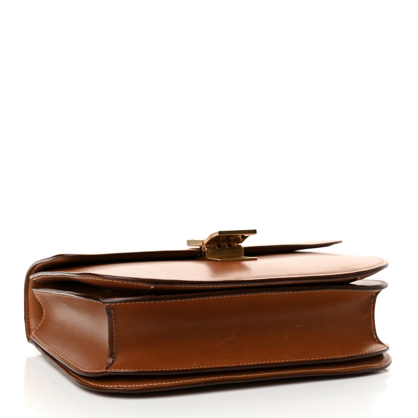 Smooth Calfskin Medium Classic Box Flap Bag Camel