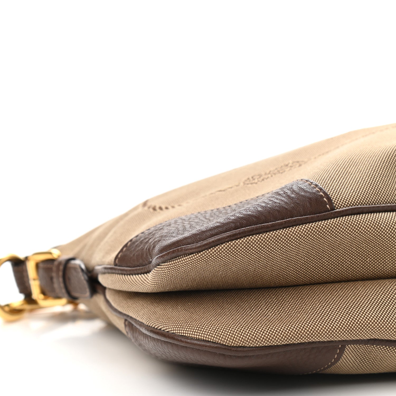 Prada Jacquard Logo Small Flat Messenger Bag Corda Bruciato 5 of 10