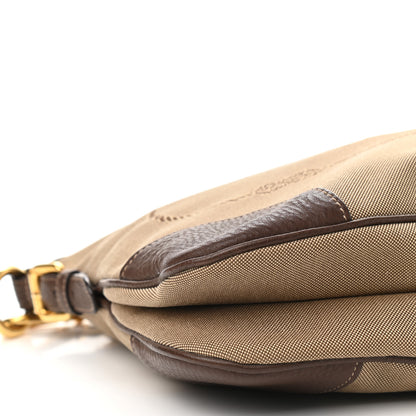 Prada Jacquard Logo Small Flat Messenger Bag Corda Bruciato 5 of 10