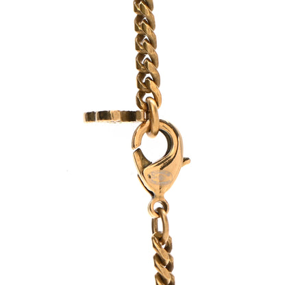 Chanel Crystal CC Pendant Necklace Gold 4 of 5