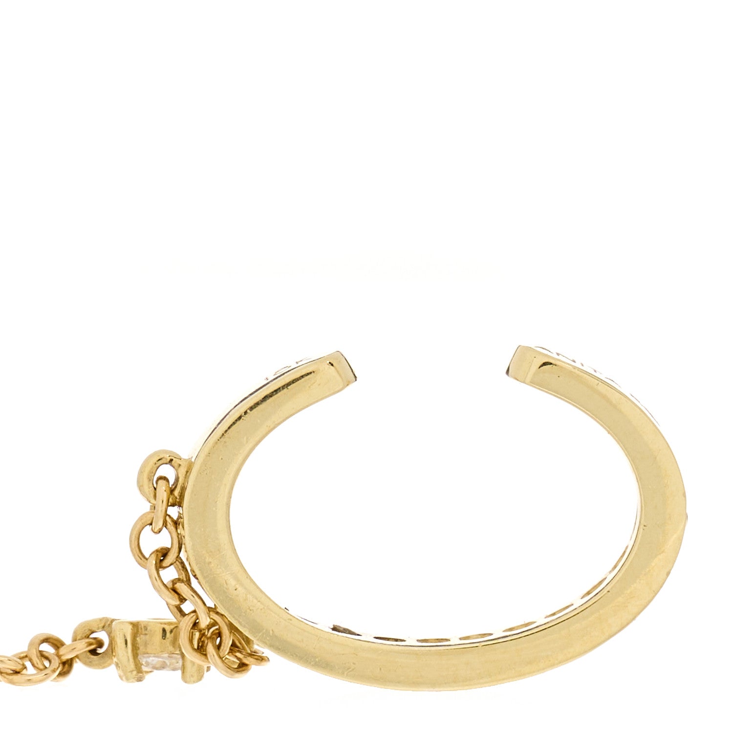 Anita Ko 18K Yellow Gold Diamond Single Row Chain Ear Cuff Earring 3 of 5