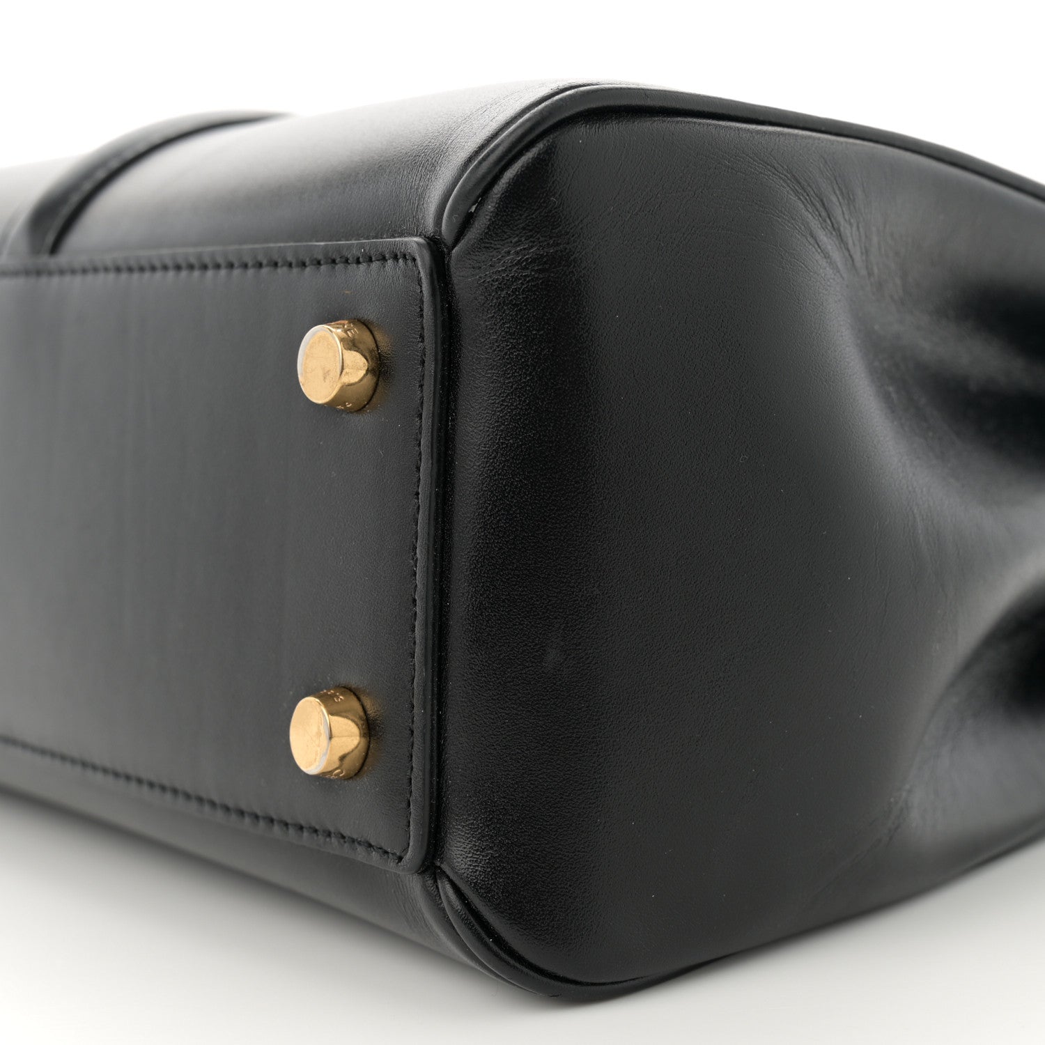 Celine Satinated Calfskin Small 16 Top Handle Bag Black 9 of 13