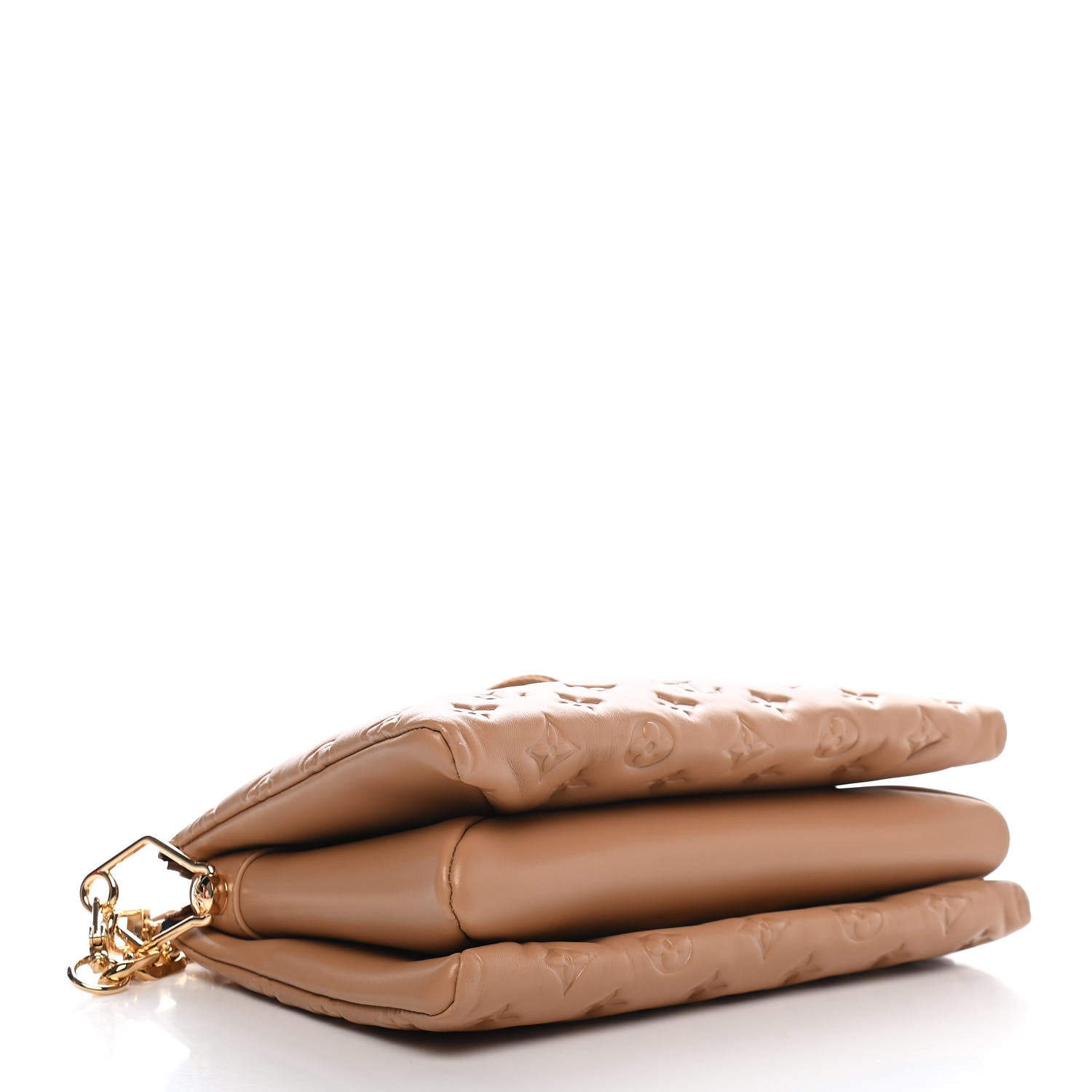 Louis Vuitton Lambskin Embossed Monogram Coussin PM Camel 4 of 8