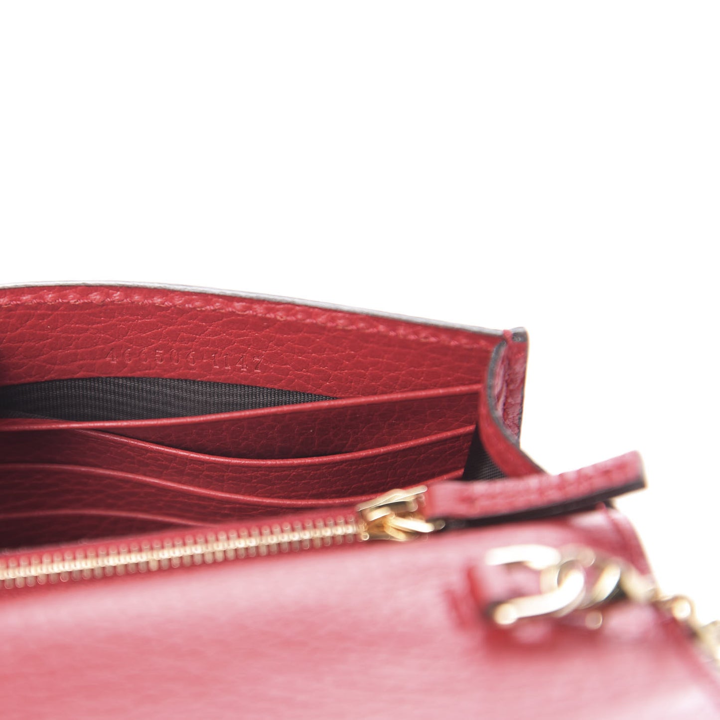 Dollar Calfskin Medium Betty Chain Wallet Tabasco