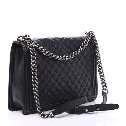 Chanel Calfskin Quilted Large Boy Flap Black 4 of 11