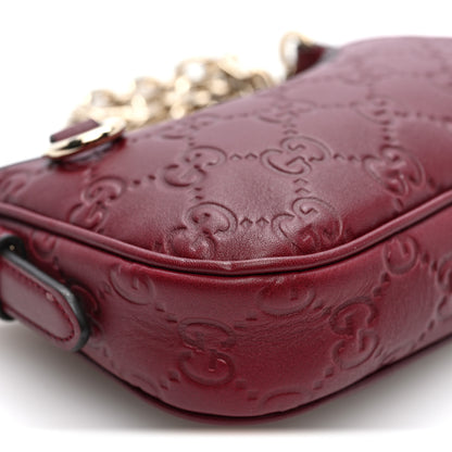 Gucci GG Calfskin Embossed Emblem Mini Shoulder Bag Rose Ancora 8 of 9