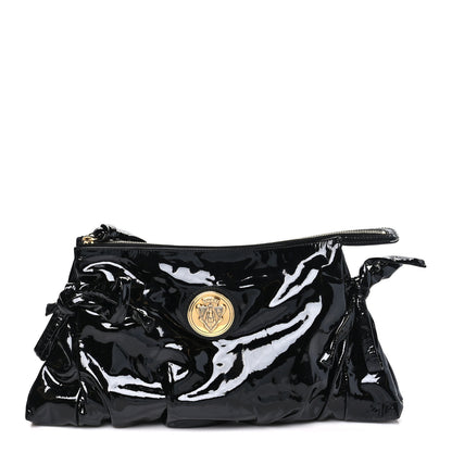 Gucci Patent Hysteria Large Clutch Black 1 of 8
