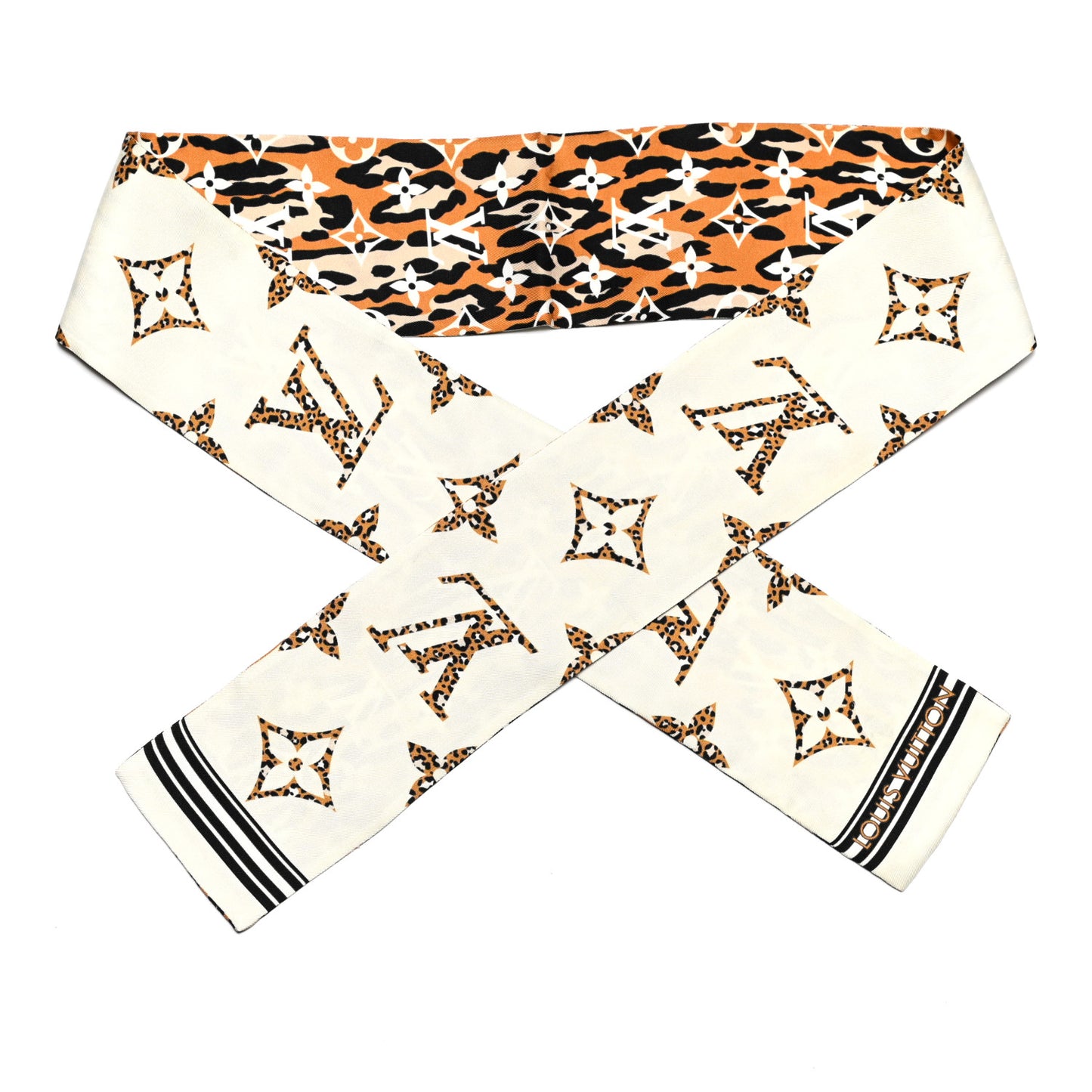 Silk Monogram Giant Jungle Bandeau Ivory