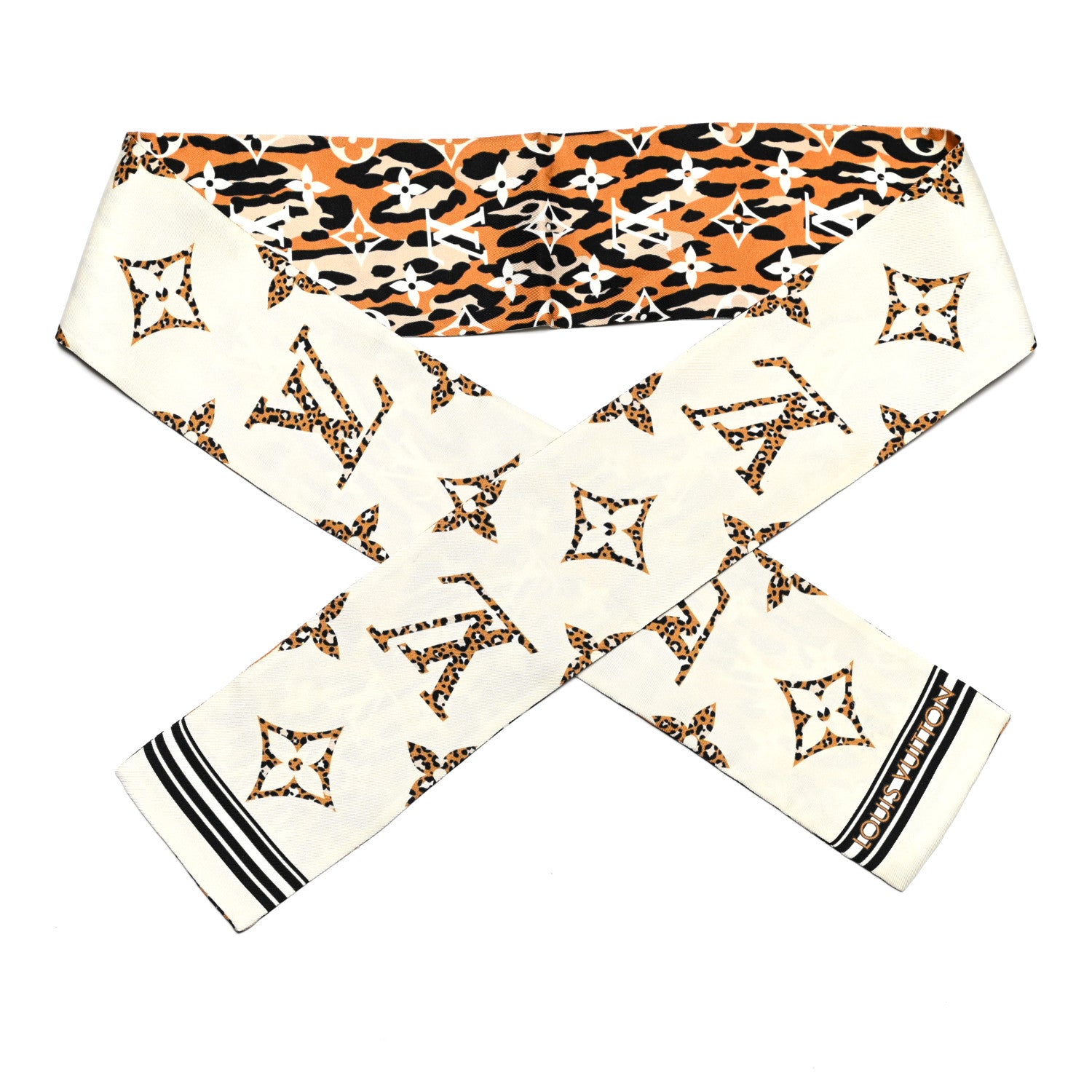 Louis Vuitton Silk Monogram Giant Jungle Bandeau Ivory 1 of 3