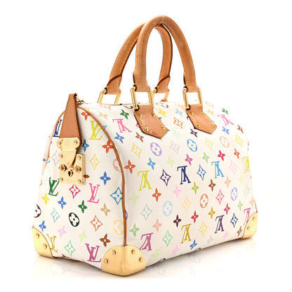 Louis Vuitton Monogram Multicolor Speedy 30 White 3 of 14