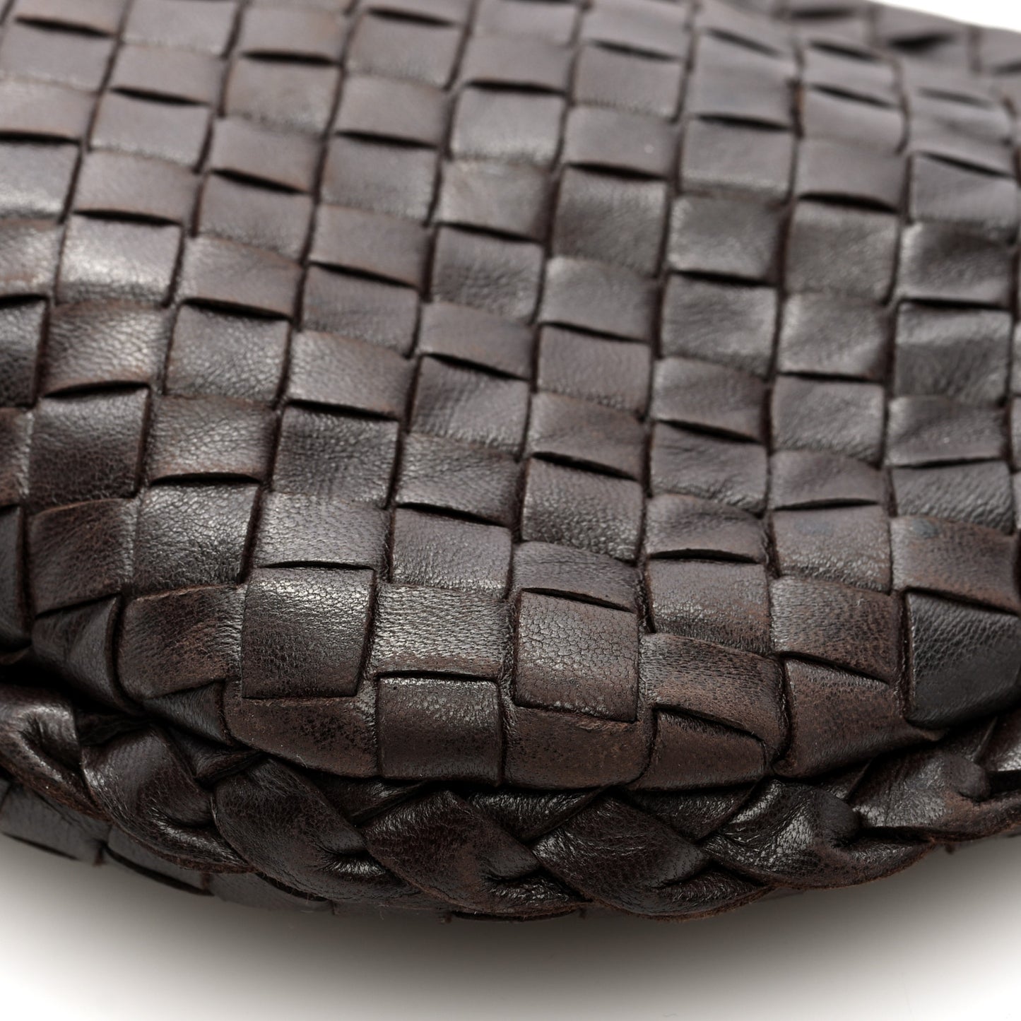 Nappa Intrecciato Mini Veneta Hobo Ebano