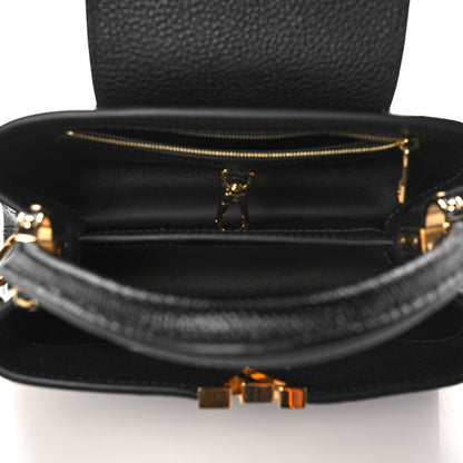 Louis Vuitton Taurillon Calfskin Karung Patchwork Capucines BB Black 5 of 9