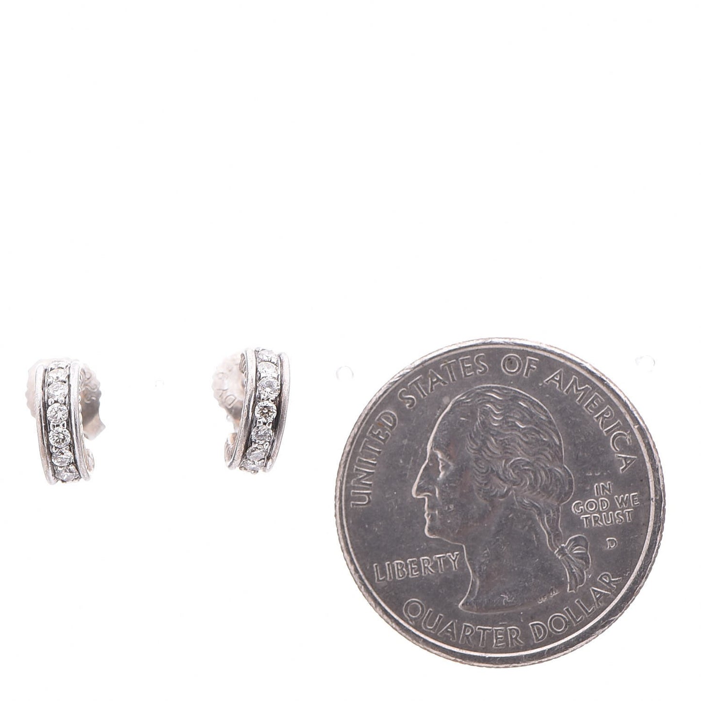 Sterling Silver Diamond Mini Cable Hoop Earrings