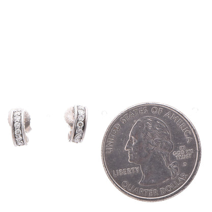 David Yurman Sterling Silver Diamond Mini Cable Hoop Earrings 2 of 14