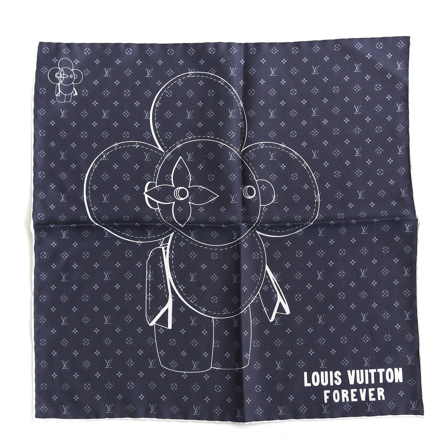 Louis Vuitton Silk Monogram Vivienne Pocket Square 1 of 3