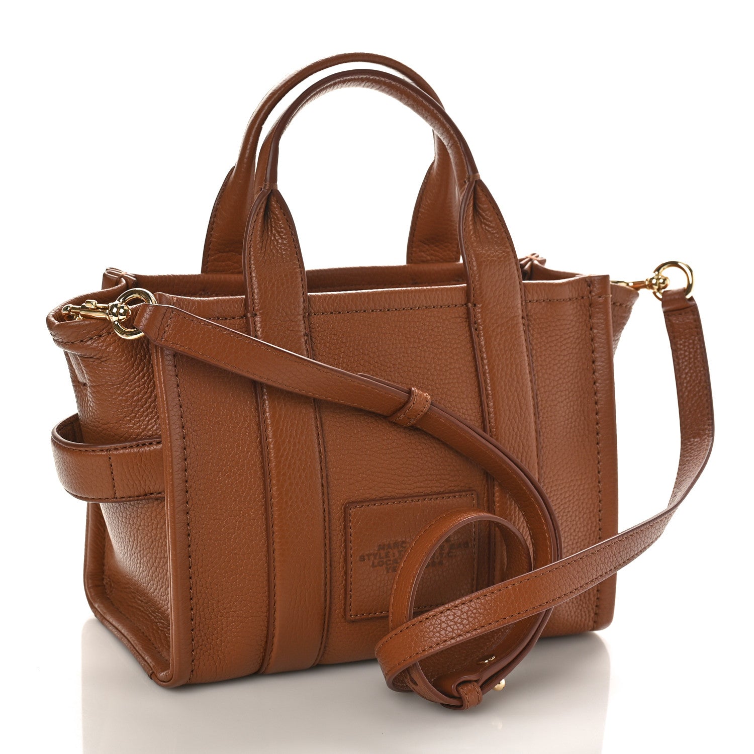 Marc Jacobs Grained Calfskin Mini The Tote Bag Argan Oil 2 of 8