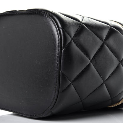 Chanel Lambskin Quilted Trendy Vanity Case Black 10 of 10