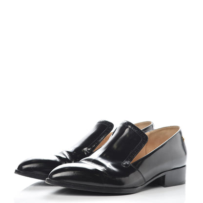Chanel Glazed Calfskin CC Loafers 38 Black 3 of 14