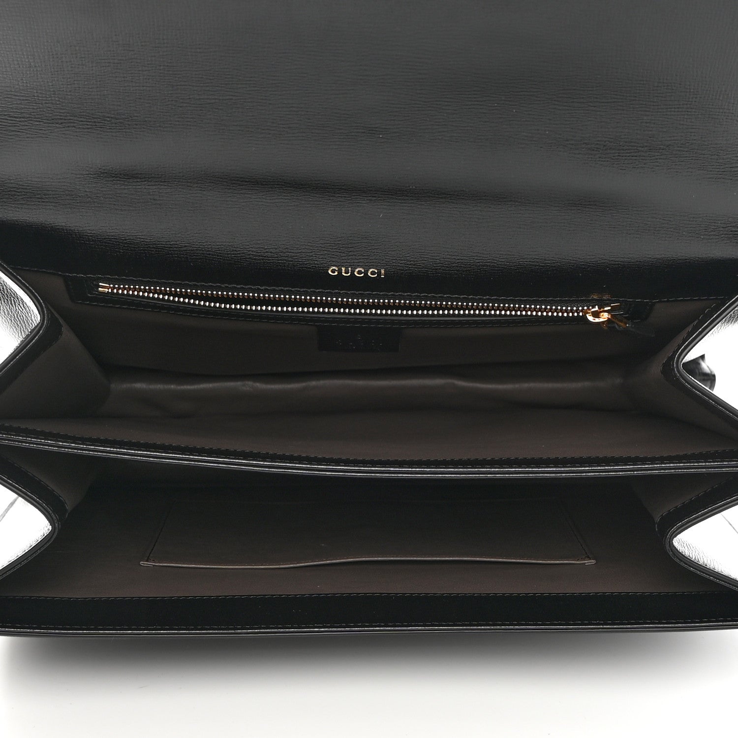 Gucci Azalea Calfskin Medium Sylvie 1969 Top Handle Bag Black 5 of 18