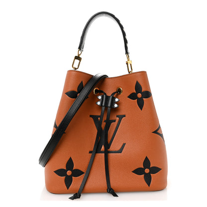 Louis Vuitton Empreinte Monogram Giant Crafty Neonoe MM Caramel Black 1 of 13