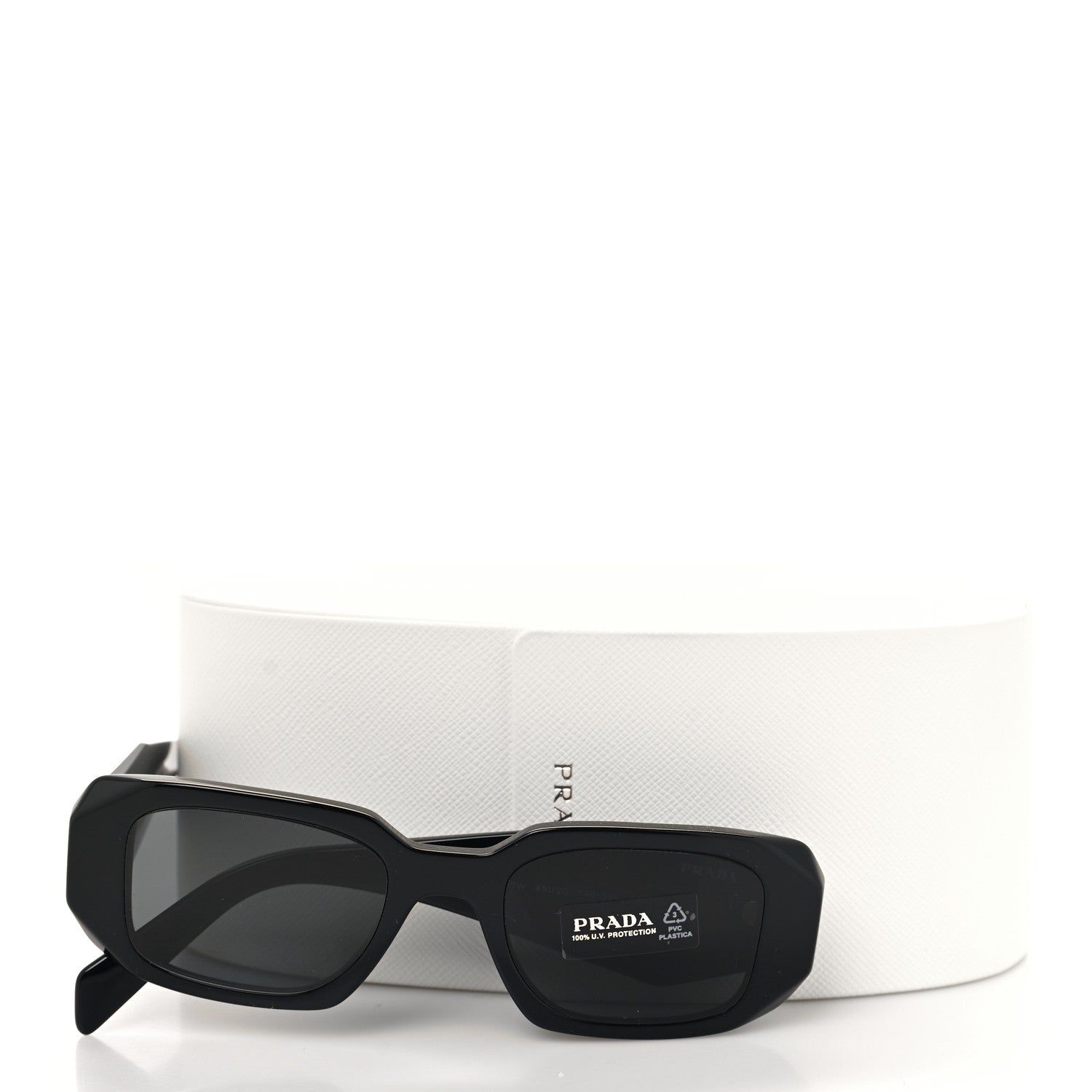 Prada Acetate Symbole Sunglasses SPR 17W Black 7 of 7