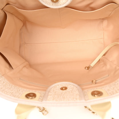 Chanel Lurex Boucle Medium Deauville Tote White 5 of 9