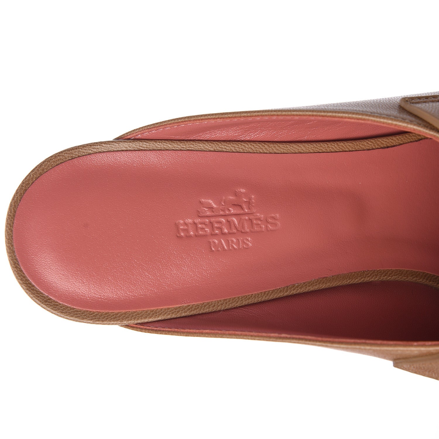 Hermes Goatskin Paradis Mules 38 Taupe 6 of 9