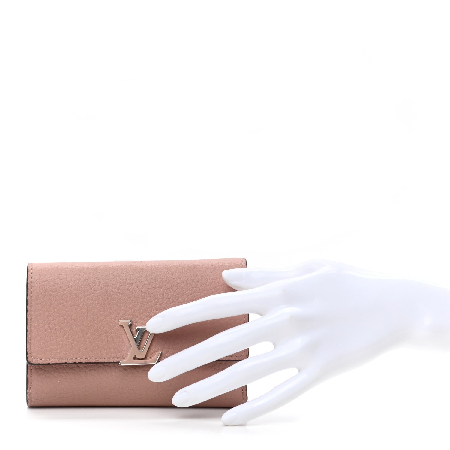 Louis Vuitton Taurillon Capucines Compact Wallet Magnolia 2 of 9