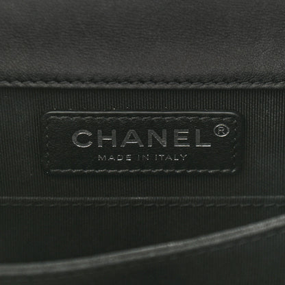 Chanel Calfskin Quilted North South Boy Flap Black 6 of 10