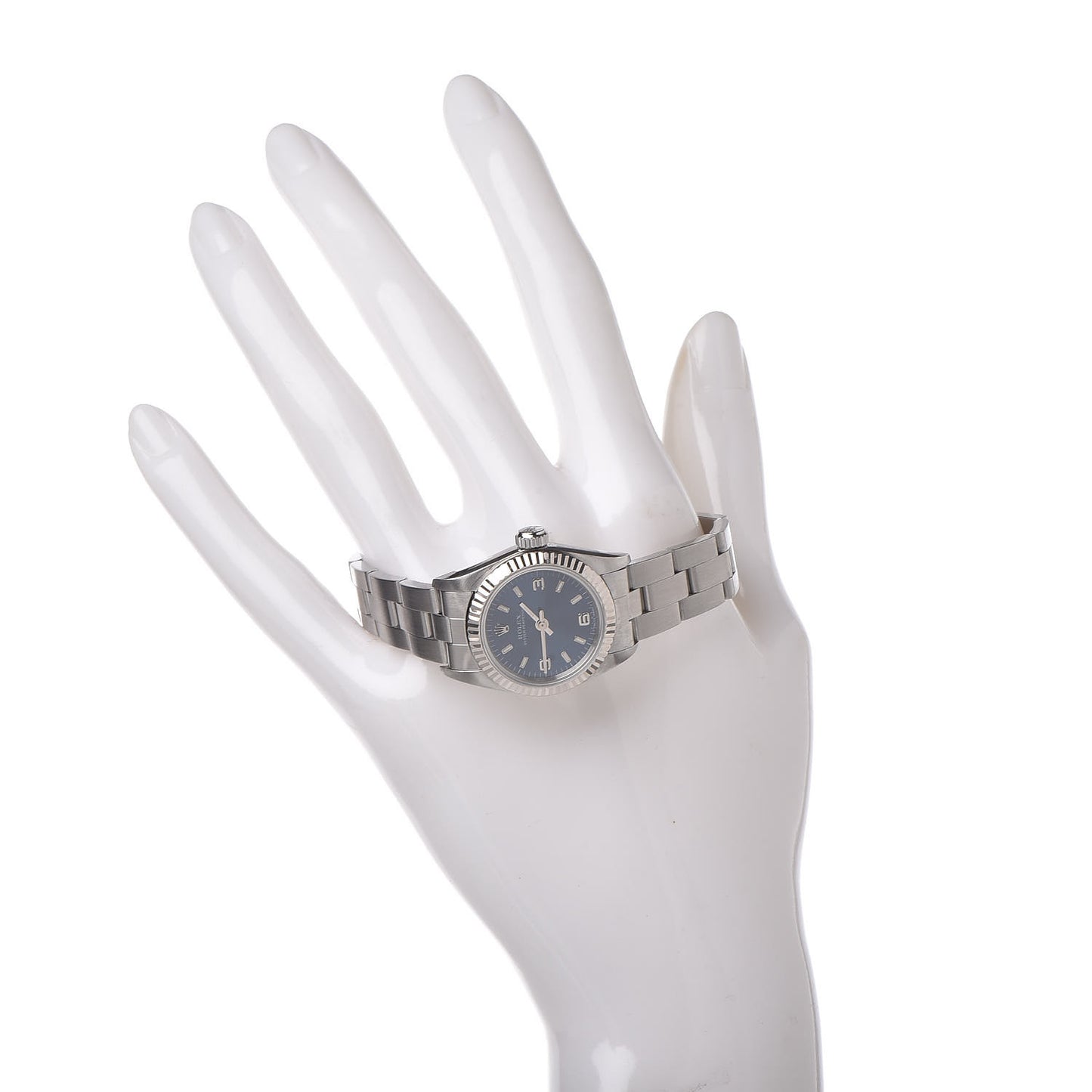 Stainless Steel 25mm Oyster Perpetual Watch Blue 67194