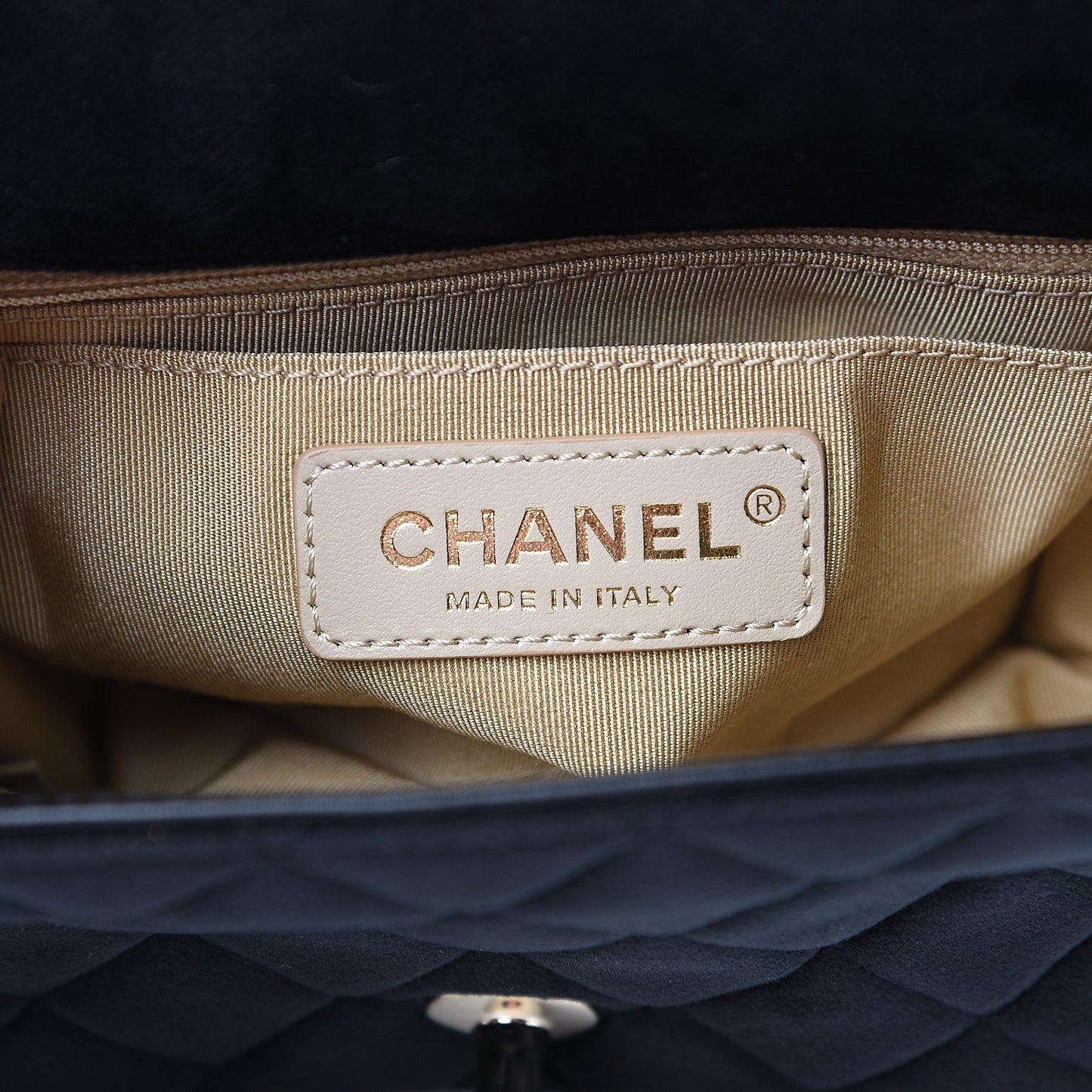Velvet Quilted Mini Pearl Crush Flap Black
