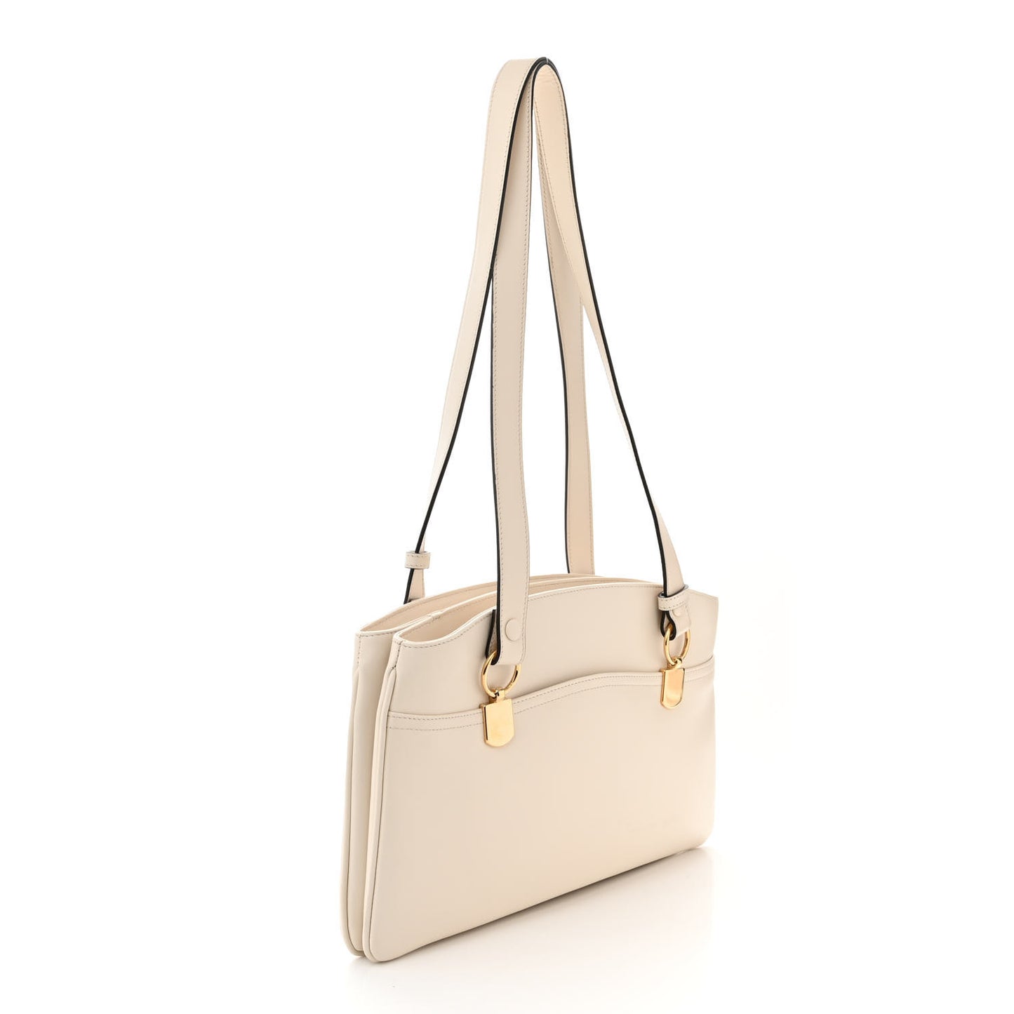 Vitello Palmellato Lux Arli Top Handle Bag White