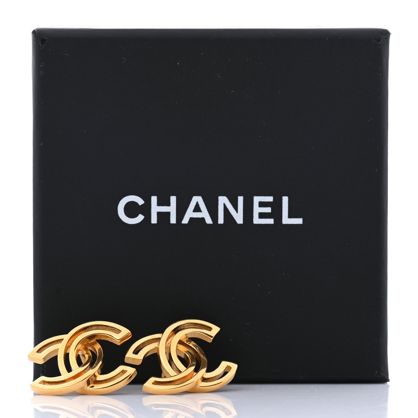 Metal Obazine CC Earrings Gold