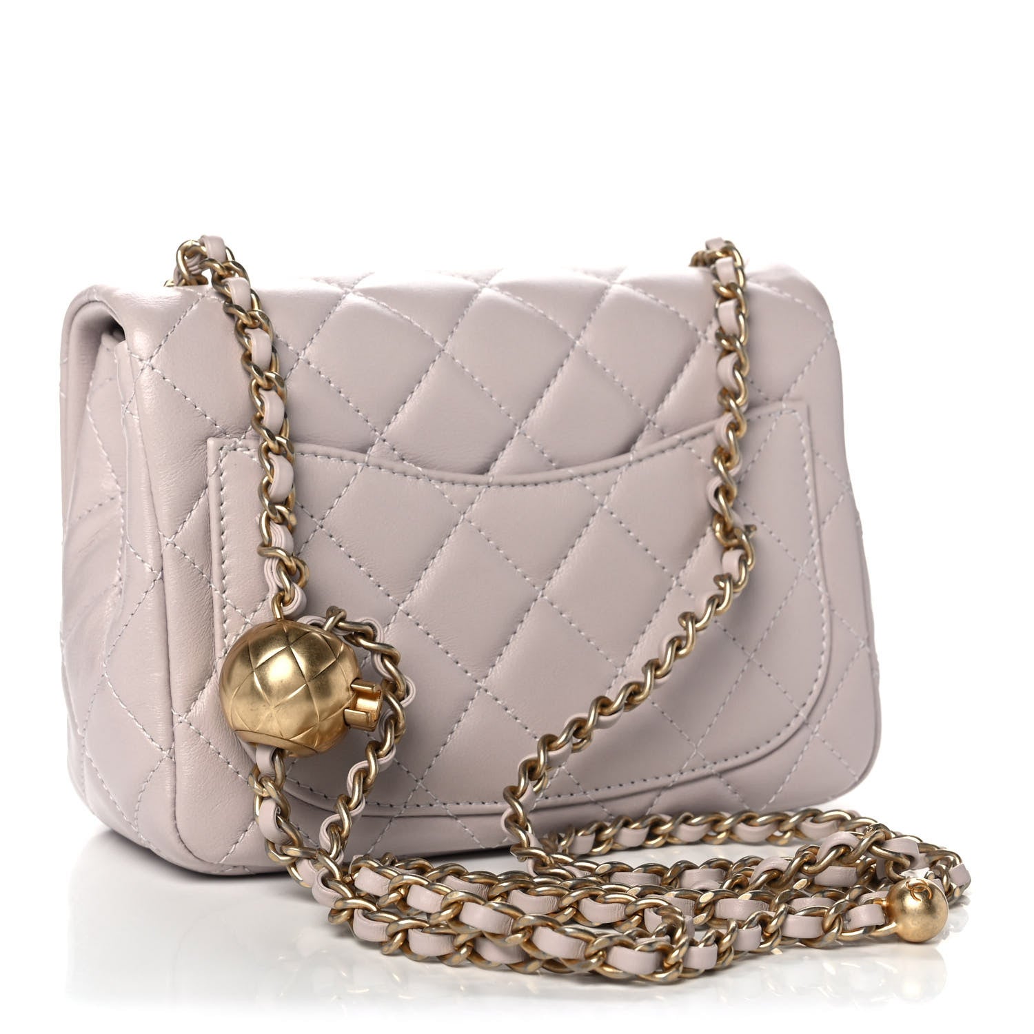 Chanel Lambskin Quilted Mini Pearl Crush Flap Light Purple 3 of 11