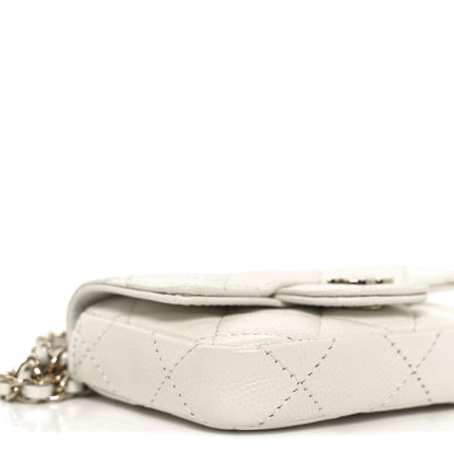 Chanel Caviar Quilted Mini Chain Belt Bag White 10 of 11