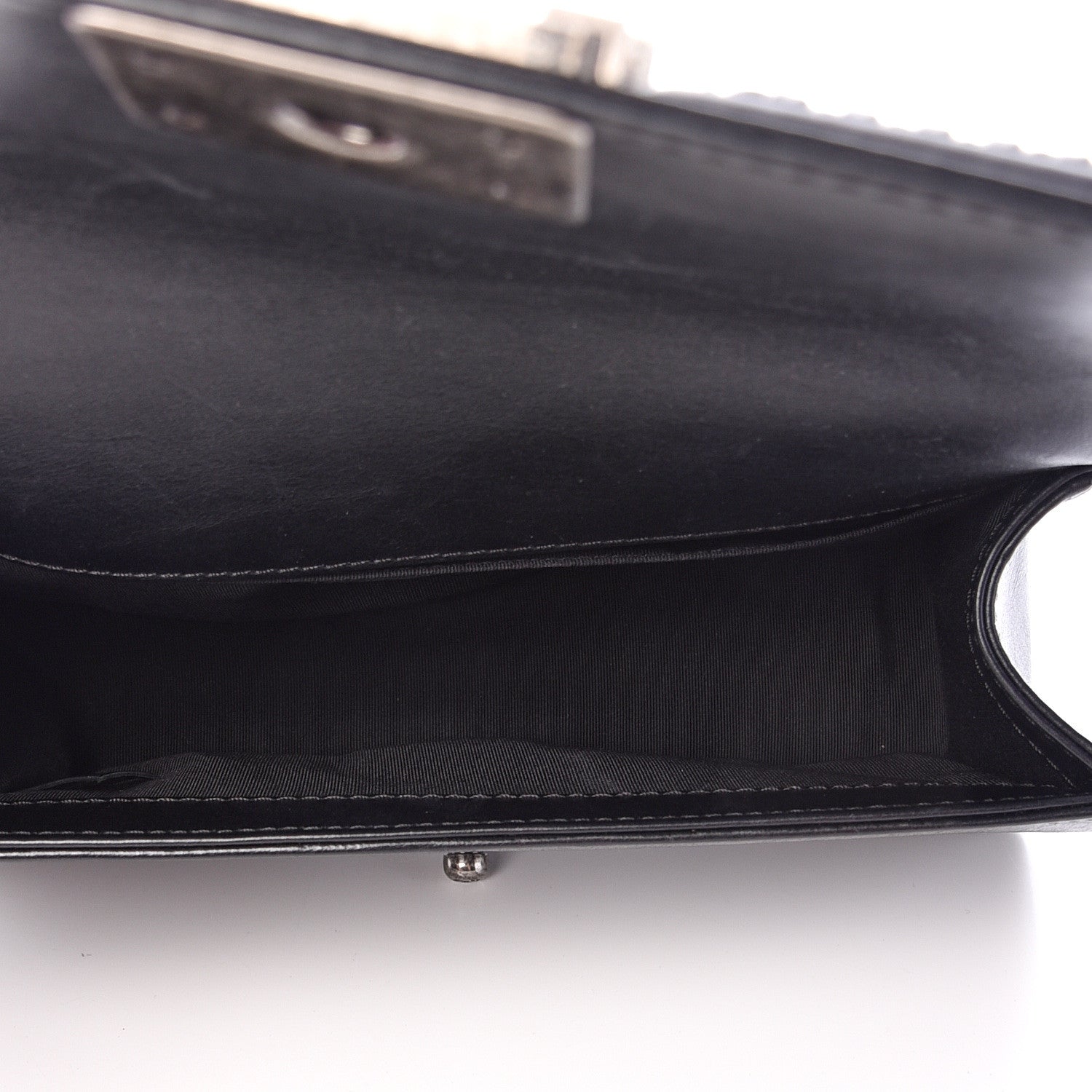 Chanel Calfskin Quilted Medium Top Handle Boy Flap Black 4 of 12