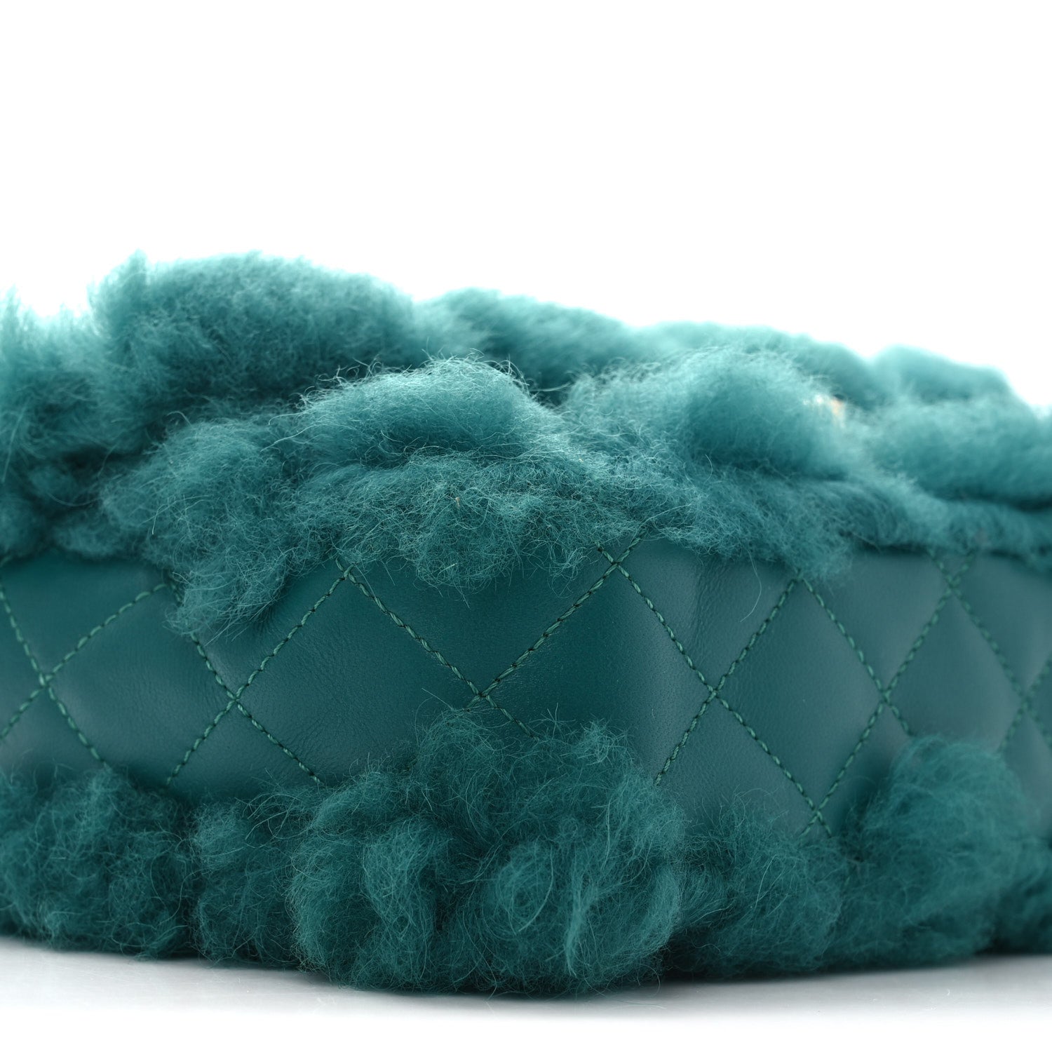 Chanel Shearling Lambskin Quilted Flap Green 9 of 10