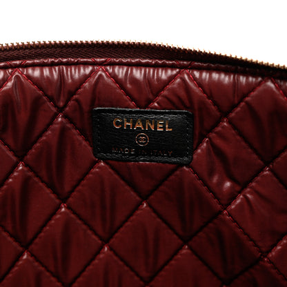 Chanel Lambskin Quilted Large Cosmetic Case Black 6 of 9