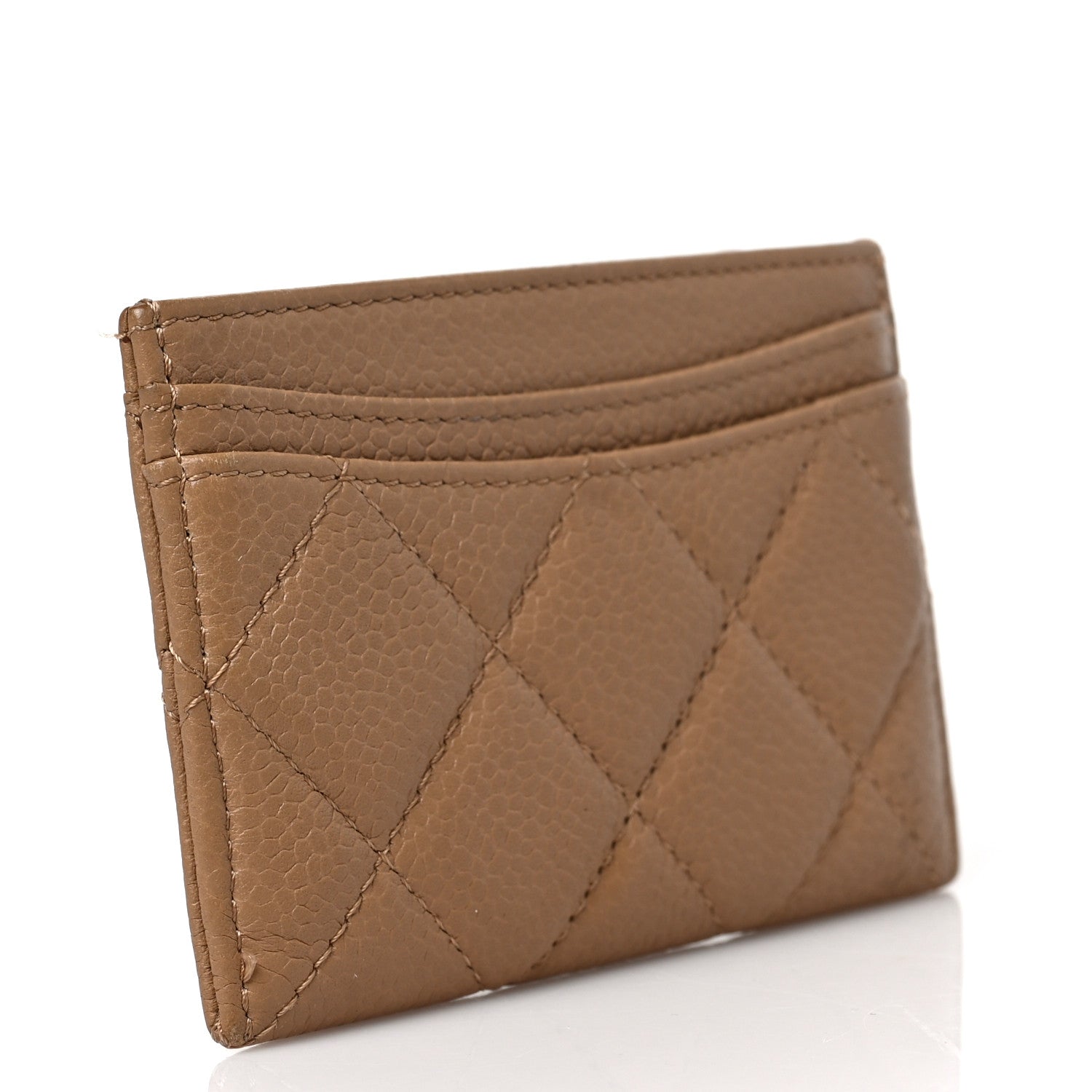 Chanel Caviar Quilted Card Holder Beige 3 of 7