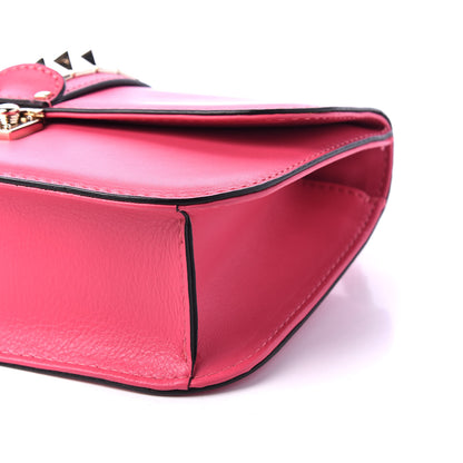 Valentino Garavani Vitello Medium Glam Lock Rockstud Flap Deep Rose 6 of 8