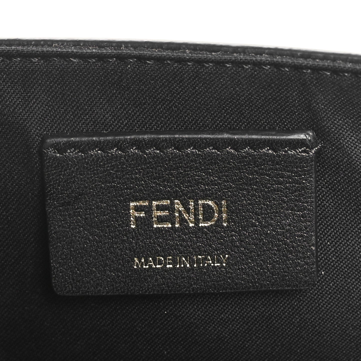 Vitello Cruise F is Fendi Bi-Color FF 1974 Embossed Envelope Belt Bag Maya Black